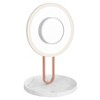 Halo LED Lighted Makeup Mirror with Standing Base and 7X Magnifying Round Shape Travel Vanity Mirror - 2 of 4