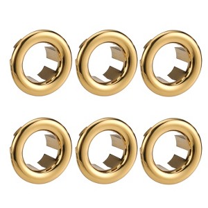 WOWOW 1.2 in. ABS Sink Basin Trim Overflow Cover Insert in Hole Round Caps in Brushed Nickel - 1 of 4