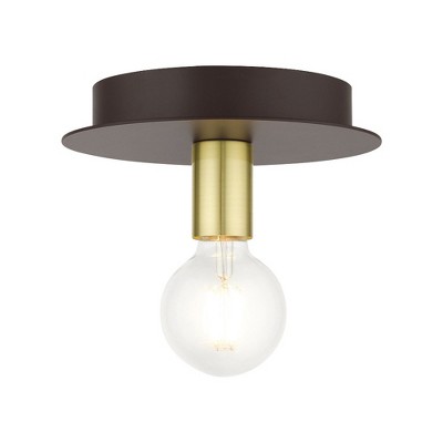 Livex Lighting Hillview 1 - Light Flush Mount in  Bronze