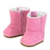 Sophia's - 18" Doll - Set of 3 Suede Winter Boots - Pink Purple and Tan (copy) - 3 of 4