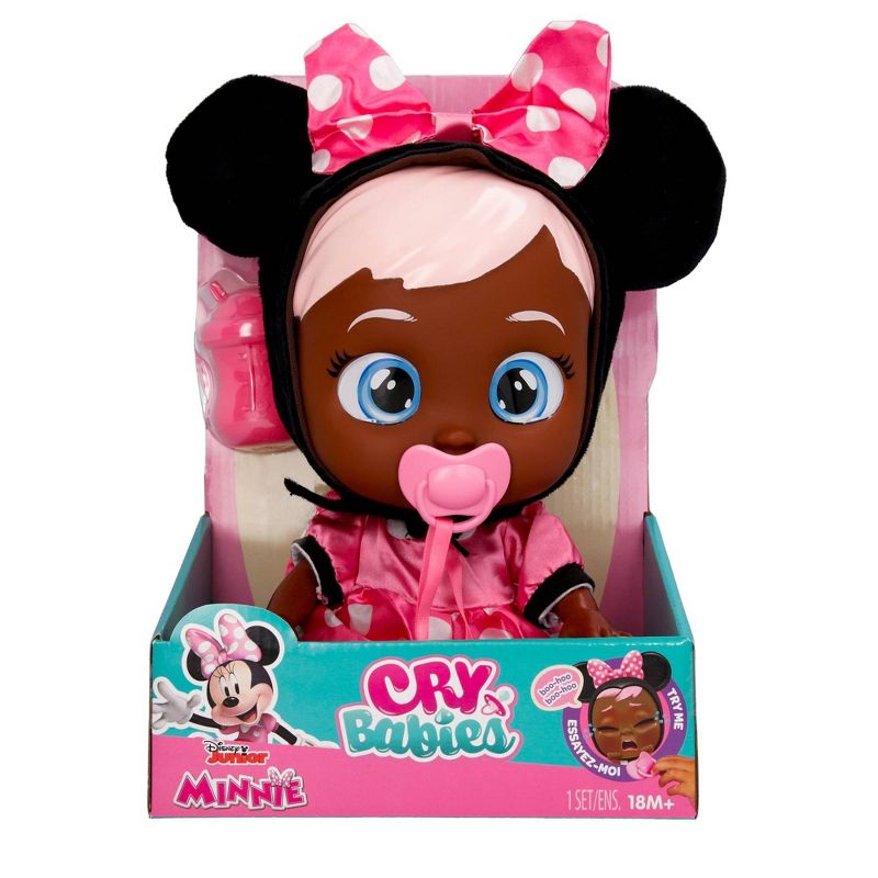 Cry Babies Disney Nurturing Baby Doll Inspired by Minnie Mouse, Dressed Up In the Iconic Pink Dress And Cries Real Tears, 2 of 9