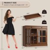 35.4" Sideboard Buffet Cabinet with Glass Door, Storage Cabinet with Drawer, Buffet & Sideboard for Dining Room, Kitchen, Living Room - 2 of 4