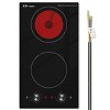 ZACHVO 3000W Electric Cooktop, 2 Burners, Ceramic, Child Safety Lock, Timer, Keep Warm, 9 Levels - 4 of 4