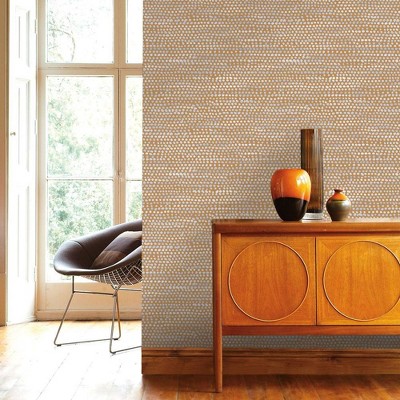 24" Washable Black Moire Dots Self-Adhesive Removable Wallpaper