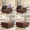 Modern Tufted Storage Ottoman Bench with Hidden Compartments for Living Room, 32" Wide Stylish Seating -3irtyhousy - 3 of 4