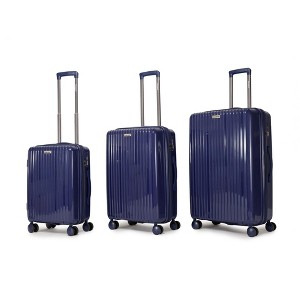 Dexmalle Blue Luggage Set PP Material Travel Suitcase Set With Spinner Wheels - 1 of 4
