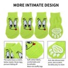 Unique Bargains Dog Cats Non-Slip Socks Eye Pattern Paw Protection and Traction Green 4 Pcs - 2 of 4
