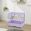 Pet Products Clear View Glass Bird Cage Crystal Palace for Small Birds - Purple Frame - 2 of 4