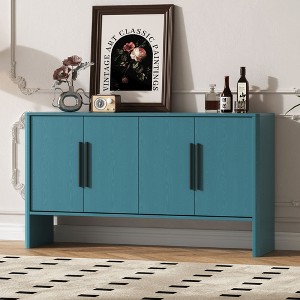 CAVINAS Modern Wooden Sideboard Cabinet with Long Handles & Adjustable Shelves,Buffet Cabinet with Storage for Kitchen,Dining Room - 1 of 4