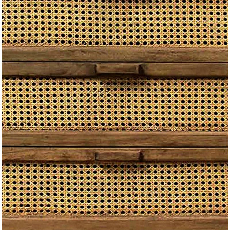 Easton Woven Cane Three Drawer Chest Natural - StyleCraft, 3 of 5