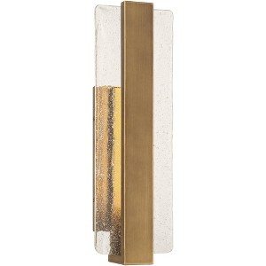 Possini Euro Design Possini Euro Cascadia 18"H Brass Piastra Glass LED Outdoor Wall Light - 1 of 4