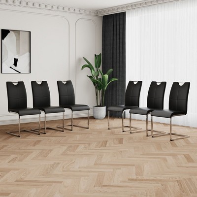 PAGED Upholstered Dining Chairs Modern Living Room Chairs Comfortable Kitchen Chairs with Metal Legs for Living Room
