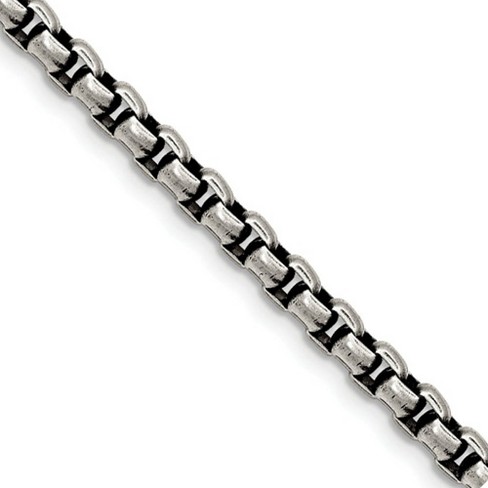 Black Bow Jewelry 4mm Stainless Steel Polished Round Box Chain Necklace - image 1 of 4