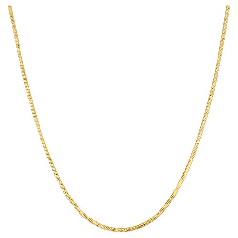 Adjustable Snake Chain In 14k Gold Over Silver - 16