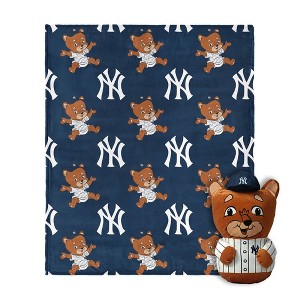 MLB New York Yankees Mascot Silk Touch Throw Blanket and 11" Plush - 1 of 3