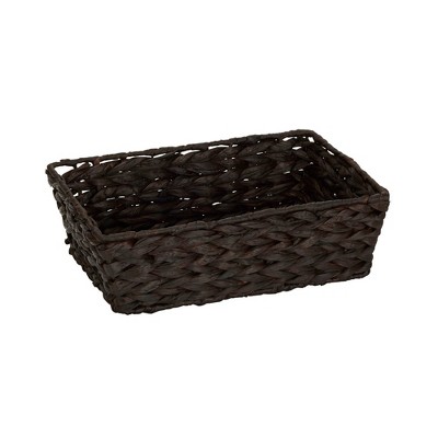 Set of 4 Dark Brown Handwoven Wicker Storage Baskets