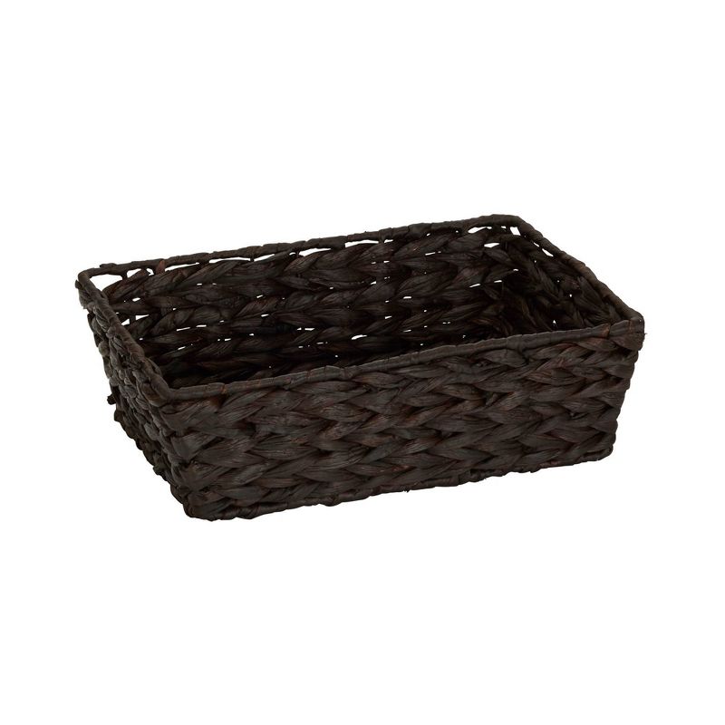Household Essentials Set of 4 Hyacinth Stained Baskets Brown, 4 of 18