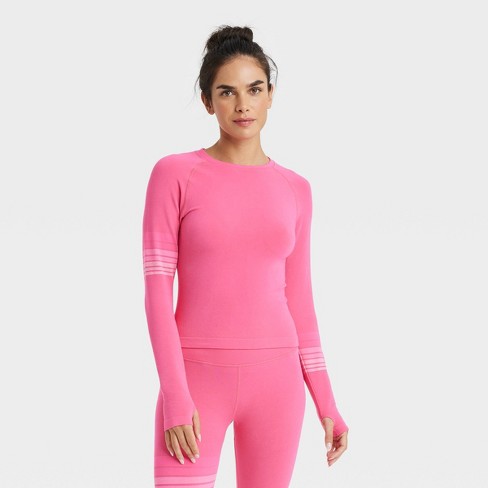 Women's Crew Neck Long Sleeve Top - Joylab™ Pink Xl : Target