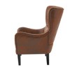 27.2" Polyester Hi-Back Accent Chair with Nailhead Trim and Wingback Style - 4 of 4