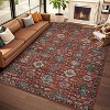 Area Rug Washable, Soft Vintage Non-Slip Rug for Living Room Boho Low Pile Large Bedroom Rug, Farmhouse Indoor Floor Carpet Rugs - 2 of 4