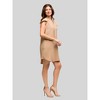 24seven Comfort Apparel Womens V Neck Cap Sleeve Knee Length Pocket Dress - 2 of 4