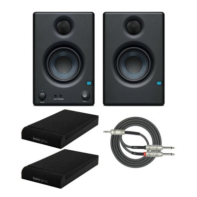 PreSonus Eris E3.5 BT Monitors Pair Bundle w/ Knox Isolation Pads & Kirlin Cable