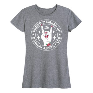 Women's - Instant Message - Badass Aunts Club Short Sleeve Graphic T-Shirt - 1 of 4