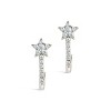 SHINE by Sterling Forever Sterling Silver CZ Star Jacket Earrings - 4 of 4