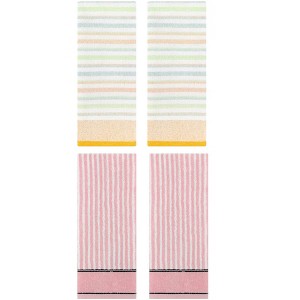 REGALWOVEN 4 Pcs Cotton Soft Comfortable Absorbent Striped Hand Towel - 1 of 4