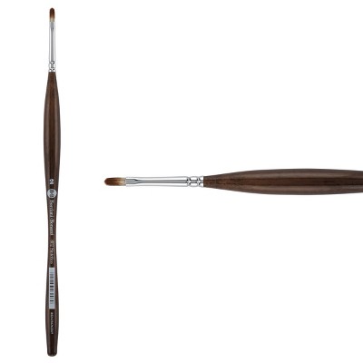 Borciani e Bonazzi UNICO Synthetic Mongoose Artist Paint Brush - Series 802 Filbert - Size #2 - Watercolors, Oil & Acrylic Paint - Handcrafted in