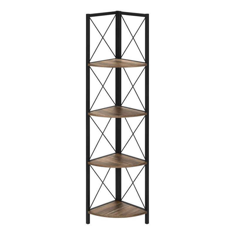 59.25" 4 Tier Mix Material X Design Etagere Bookcase - EveryRoom, 1 of 12
