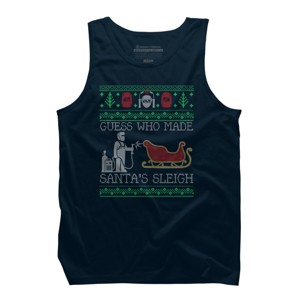 Men's Design By Humans Christmas Welder Welding Xmas Funny Welder Ugly Christmas Sweate By pahari Tank Top - 1 of 3