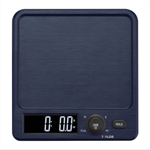 Taylor Digital Kitchen 11lb Food Scale with Antimicrobial Surface Blue