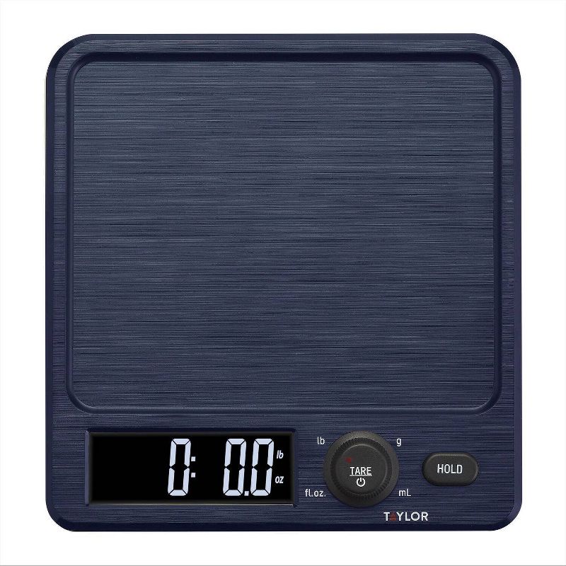 Taylor Digital Kitchen 11lb Food Scale with Antimicrobial Surface Blue, 1 of 13