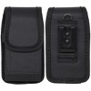 Nakedcellphone Tough Canvas Case Pouch with Clip and Belt Harness for Sonim XP3plus 5G Flip Phone (X320/2025) - Black - 2 of 4