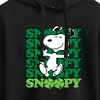 Women's - Peanuts - Snoopy Clover Dance Cropped Graphic Hoodie - 2 of 4