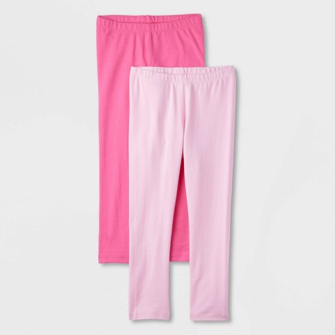 Toddler Girls' 2pk Leggings - Cat & Jack™ Pink/Light Pink 12M