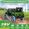 JOYRACER 24V 2-Seater Ride-On Toys Truck for Kids, 4×200W Motors, Electric Toys Car w/ 4 Wheels Spring Suspension, 3 Speeds, LED, Bluetooth Music - 3 of 4