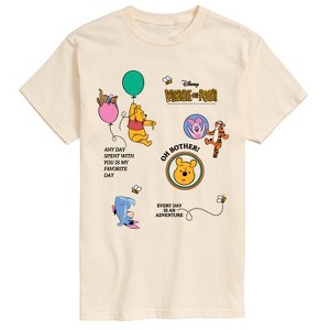 Men's - Winnie The Pooh - Balloon Collage Short Sleeve Graphic T-Shirt - 1 of 4