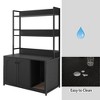 Gulches Large Cat Litter Box Enclosure with Storage Shelf & Scratch Pad - Stylish & Functional - 4 of 4
