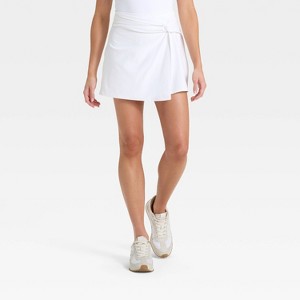 Women's Knit High-Rise Knotted Wrap Skort - All In Motion™ - 1 of 4