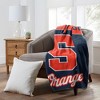 Sweet Home Collection NCAA Syracuse Orange 46" x 60" Raschel Throw Blanket - 2 of 4