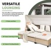 Sapphtopaz 4-Piece Wicker Outdoor Patio Sofa Set with Retractable Canopy, Modern Outdoor Sofa Set, Modular Sectional with Ottomans &  Lifting Table - 4 of 4