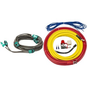 Kicker 47KMPK4 Marine 4awg Amp Power Kit & 47KMI3 3 Meter RCA Cable - 1 of 3