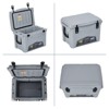 Heavy Duty Portable Ice Cooler - Insulated Camping Cooler with Cup Holder, Fish Ruler & Bottle Openers for Beach, Boat & Picnics - 4 of 4