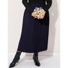 Coolmee Womens Plus Size Maxi Skirt Long Shirring Pleated Skirts Elastic High Waisted A Line Skirts - 4 of 4