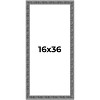 PosterPalooza | Panoramic Distressed Black Picture Frame - UV Acrylic, Foam Board Backing, Hanging Hardware - 2 of 4