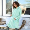 Catalonia Women’s Plush Hoodie Sweatshirt Dress, Casual Snuggly  Pullover Sweater with Kangaroo Pocket, Womens Fall Tops, One Size - 3 of 4