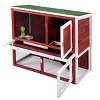 LAOTIES 2 Story Wooden Rabbit Hutch,Outdoor Bunny Cage with Run,Ramp,Pull Out Tray,Water Bottle - 2 of 4