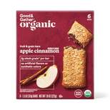 Organic Whole Grain Apple Cinnamon Fruit & Grain Bars - 6ct - Good & Gather™